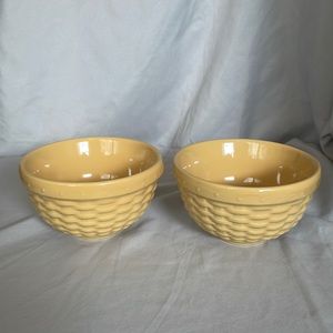 Longaberger set of 2 Woven Reflections 5 in bowls in the Butternut yellow